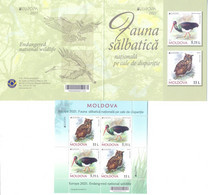 2021. Moldova, Europa 2021, Endangered National Wildlife/Birds, Booklet,  Mint/** - Moldavie