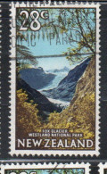 NEW ZEALAND NUOVA ZELANDA 1967 1970 1968 FOX GLACIER WESTLAND NATIONAL PARK 28c USED USATO OBLITERE' - Gebruikt