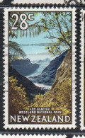 NEW ZEALAND NUOVA ZELANDA 1967 1970 1968 FOX GLACIER WESTLAND NATIONAL PARK 28c USED USATO OBLITERE' - Used Stamps