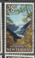 NEW ZEALAND NUOVA ZELANDA 1967 1970 1968 FOX GLACIER WESTLAND NATIONAL PARK 28c USED USATO OBLITERE' - Used Stamps