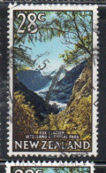 NEW ZEALAND NUOVA ZELANDA 1967 1970 1968 FOX GLACIER WESTLAND NATIONAL PARK 28c USED USATO OBLITERE' - Used Stamps