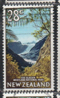 NEW ZEALAND NUOVA ZELANDA 1967 1970 1968 FOX GLACIER WESTLAND NATIONAL PARK 28c USED USATO OBLITERE' - Gebruikt
