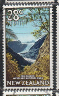 NEW ZEALAND NUOVA ZELANDA 1967 1970 1968 FOX GLACIER WESTLAND NATIONAL PARK 28c USED USATO OBLITERE' - Gebraucht