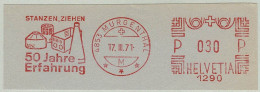 Schweiz / Helvetia 1971, Freistempel / EMA / Meterstamp Lanz Murgenthal, Metallbearbeitung, Stanzen, Ziehen - Usines & Industries