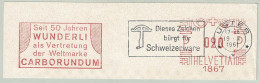 Schweiz / Helvetia 1961, Freistempel / EMA / Meterstamp Wunderli Uster, Carborundum, Schleifmittel, Siliciumcarbid - Usines & Industries