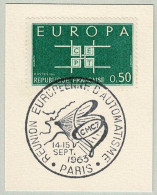 Frankreich / France 1963, Sonderstempel Réunion Européenne D'automatisme Paris, Automatisierung / Automation - Usines & Industries