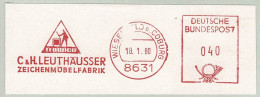 Deutsche Bundespost 1980, Freistempel / EMA / Meterstamp Wiesenfeld, Zeichenmöbel / Meubles Dessin / Drawing Furniture - Usines & Industries