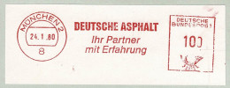 Deutsche Bundespost 1980, Freistempel / EMA / Meterstamp Asphalt München, Bau / Construction - Usines & Industries