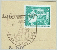 DDR 1973, Sonderstempel Blankenstein, Zellstoff- Und Papierfabrik, Paper - Usines & Industries