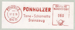 Deutsche Bundespost 1979, Freistempel / EMA / Meterstamp Ponholz, Tone, Schamotte, Steinzeug, Bau / Construction - Usines & Industries