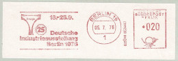 Deutsche Bundespost Berlin 1967, Freistempel / EMA / Meterstamp Deutsche Industrieausstellung - Usines & Industries