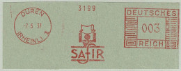 Deutsches Reich 1937, Freistempel / EMA / Meterstamp Safir Düren, Lichtpauspapiere, Paper - Usines & Industries