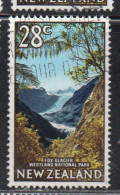 NEW ZEALAND NUOVA ZELANDA 1967 1970 1968 FOX GLACIER WESTLAND NATIONAL PARK 28c USED USATO OBLITERE' - Gebraucht