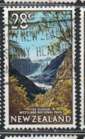 NEW ZEALAND NUOVA ZELANDA 1967 1970 1968 FOX GLACIER WESTLAND NATIONAL PARK 28c USED USATO OBLITERE' - Oblitérés