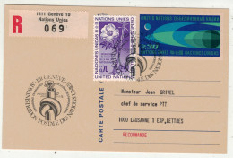 Amérique // Nations Unies // Office De Genève // Entier Postal Recommandé Pour Lausanne - Briefe U. Dokumente