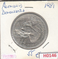 H0146 MONEDA ALEMANIA DEMOCRATICA 5 MARCOS 1981 MBC - Otros & Sin Clasificación