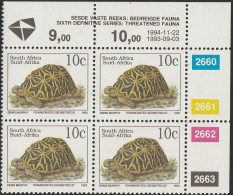 South Africa RSA - 1993 (1994) - Sixth 6th Definitive Endangered Fauna - 10c Geometric Tortoise - Ungebraucht