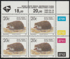 South Africa RSA - 1993 - Sixth 6th Definitive Endangered Fauna - 20c Southern African Hedgehog - Ungebraucht