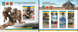 Guinea 2023, War In Ukraine, Doctors, Cars, 4val In BF +BF IMPERFORATED - Erste Hilfe