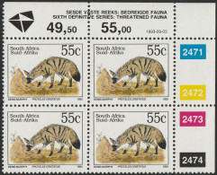 South Africa RSA - 1993 - Sixth 6th Definitive Endangered Fauna - 55c Aardwolf - Ongebruikt