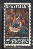 NEW ZEALAND NUOVA ZELANDA1967THE ADORATION OF SHEPHERDS BY POUSSIN CHRISTMAS NATALE NOEL WEIHNACHTEN NAVIDAD 2 1/2p USED - Oblitérés