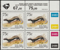 South Africa RSA - 1993 - Sixth 6th Definitive Endangered Fauna - 75c African Striped Weasel - Ungebraucht