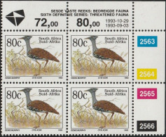 South Africa RSA - 1993 - Sixth 6th Definitive Endangered Fauna - 80c Kori Bustard - Unused Stamps