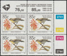 South Africa RSA - 1993 - Sixth 6th Definitive Endangered Fauna - 85c Lemon-breasted Canary - Neufs