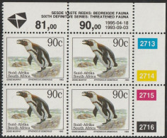 South Africa RSA - 1993 - Sixth 6th Definitive Endangered Fauna - 90c Jackass Penguin - Ungebraucht