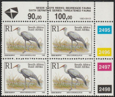 South Africa RSA - 1993 - Sixth 6th Definitive Endangered Fauna - R1 Wattled Crane - Ungebraucht