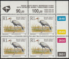 South Africa RSA - 1993 - Sixth 6th Definitive Endangered Fauna - R1 Wattled Crane - Ungebraucht