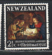 NEW ZEALAND NUOVA ZELANDA 1968 ADORATION OF THE HOLY CHILD CHRISTMAS NATALE NOEL WEIHNACHTEN NAVIDAD 2 1/2p USED - Gebraucht