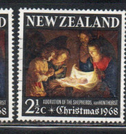 NEW ZEALAND NUOVA ZELANDA 1968 ADORATION OF THE HOLY CHILD CHRISTMAS NATALE NOEL WEIHNACHTEN NAVIDAD 2 1/2p USED - Gebraucht