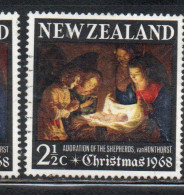 NEW ZEALAND NUOVA ZELANDA 1968 ADORATION OF THE HOLY CHILD CHRISTMAS NATALE NOEL WEIHNACHTEN NAVIDAD 2 1/2p USED - Oblitérés