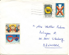 Turkey Cover Sent To Denmark 13-5-1990 ?? Topic Stamps - Cartas & Documentos