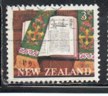 NEW ZEALAND NUOVA ZELANDA 1968 PUBLICATION OF THE BIBLE IN MAORI 3c USED USATO OBLITERE' - Gebruikt