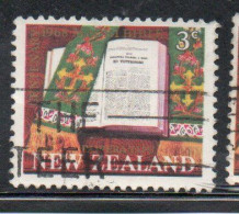 NEW ZEALAND NUOVA ZELANDA 1968 PUBLICATION OF THE BIBLE IN MAORI 3c USED USATO OBLITERE' - Used Stamps