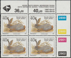 South Africa RSA - 1993 - Sixth 6th Definitive Endangered Fauna - 40c Riverine Rabbit - Ungebraucht