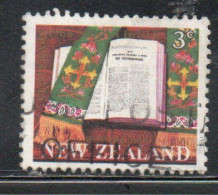 NEW ZEALAND NUOVA ZELANDA 1968 PUBLICATION OF THE BIBLE IN MAORI 3c USED USATO OBLITERE' - Usati