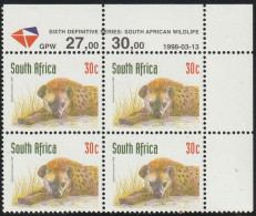 South Africa RSA - 1998 (1997) - Sixth 6th Definitive Redrawn Endangered Fauna - 30c Spotted Hyena - Ungebraucht