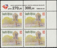 South Africa RSA - 1998 (1997) - Sixth 6th Definitive Redrawn Endangered Fauna - R3 Giraffe - Ungebraucht