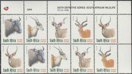 South Africa RSA - 1998 (1997) - Sixth 6th Definitive Redrawn Endangered Fauna - Antelope - Neufs