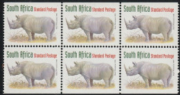 South Africa RSA - 1998 (1997) - Sixth 6th Definitive Redrawn Endangered Fauna - Black Rhino - Neufs