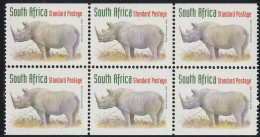 South Africa RSA - 1998 (1997) - Sixth 6th Definitive Redrawn Endangered Fauna - Black Rhino - Ungebraucht