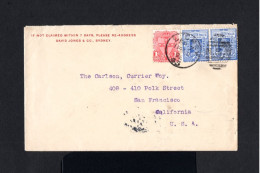 9583-NEW SOUTH WALES-OLD COVER SYDNEY To SAN FRANCISCO (usa) 1905.British Colonies.ENVELOPPE AUSTRALIE.Brief. - Lettres & Documents