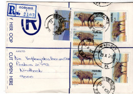 69257 - Südwestafrika - 1986 - 6@12c Kaffernbüffel MiF A R-Bf GOBABIS -> WINDHOEK - Südwestafrika (1923-1990)