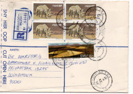 69261 - Südwestafrika - 1990 - 25c Nashorn 田 MiF A R-Bf SWAKOPMUND -> WINDHOEK - África Del Sudoeste (1923-1990)