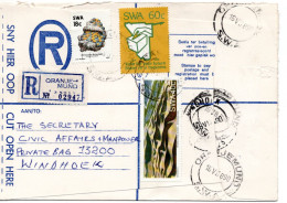 69267 - Südwestafrika - 1989 - 60c Wahlen MiF A R-Bf ORANJEMUND -> WINDHOEK - África Del Sudoeste (1923-1990)