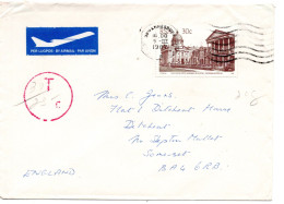 69273 - Südafrika - 1987 - 30c Parlamentsgebaeude EF A LpBf JOHANNESBURG -> Grossbritannien, M Südafrik Nachportostpl - Storia Postale