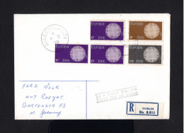 K530-IRELAND-REGISTERED FIRST DAY COVER BAILE ATHA CLIATH.1970.EIRE.Enveloppe RECOMMANDEE IRLANDE - Cartas & Documentos
